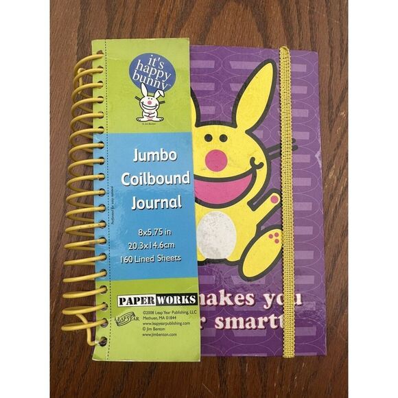 Y2K Happy Bunny Journal Jim Benton NWT - Picture 1 of 3
